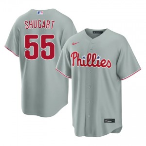 Gray Chase Shugart #55 Philadelphia Phillies Baseball Embroidery Jersey | Game Men Fit 56073581