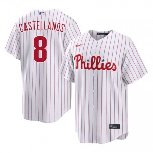 Nick Castellanos #8 Phillies Baseball Jersey | Classic Men White Embroidery Edition 98375724