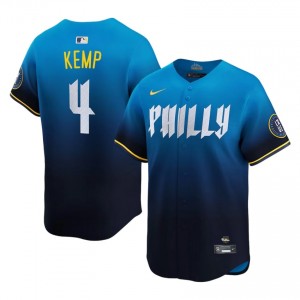 Phils Otto Kemp #4 Blue Men City Connect Baseball Jersey | 2026 Season Exclusive 67300221