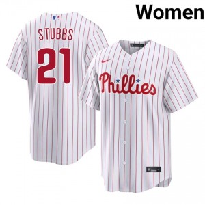 White Garrett Stubbs #21 Philadelphia Phillies Baseball Embroidery Jersey | Officially Licensed Women Fit 87713636