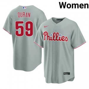PHI Phillies Jhoan Duran #59 Gray Women Baseball Jersey | 2026 Season Genuine 57154706
