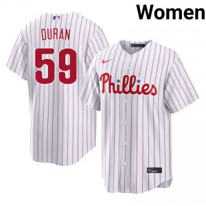 White Jhoan Duran #59 Philadelphia Phillies Baseball Embroidery Jersey | Professional Women Fit 90469001