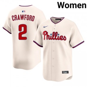 Cream Justin Crawford #2 PHI Baseball Embroidery Jersey | Exclusive Women Fit 37080911