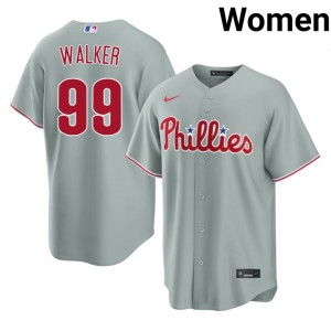 Gray Taijuan Walker #99 PHI Baseball Embroidery Jersey | Exclusive Women Fit 13856494