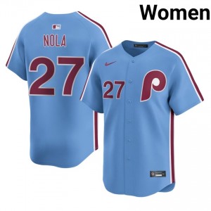 Phils Aaron Nola #27 Blue Women Baseball Jersey | 2026 Season Replica 31688772