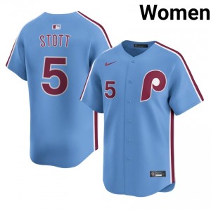 Blue Bryson Stott #5 Phillies Baseball Sewn Jersey | Gameday Women Fit 49400076