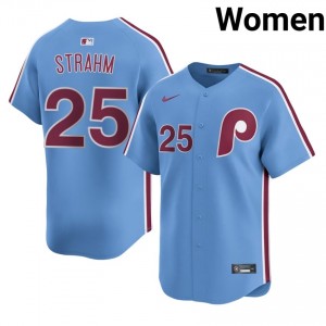 Phils Matt Strahm #25 Blue Women Baseball Jersey | 2026 Season Game-Day 47428503