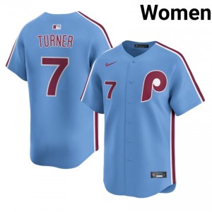 Phils Trea Turner #7 Blue Women Baseball Jersey | 2026 Season Game 39874656