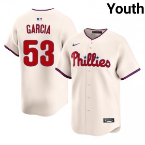 Cream Adolis Garcia #53 Phillies Baseball Stitched Jersey | Pro-Grade Youth Fit 37945156