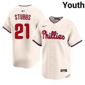 Phils Garrett Stubbs #21 Cream Youth Baseball Jersey | 2026 Season MLB 23962897