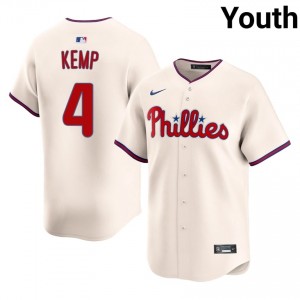 Cream Otto Kemp #4 Phillies Baseball Stitched Jersey | Iconic Youth Fit 57419150