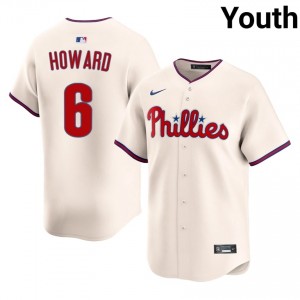 Cream Ryan Howard #6 Phillies Baseball Stitch Jersey | Premium Youth Fit 29813610
