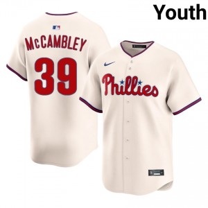 Zachary McCambley #39 Phillies Baseball Jersey | Classic Youth Cream Embroidery Edition 55657188