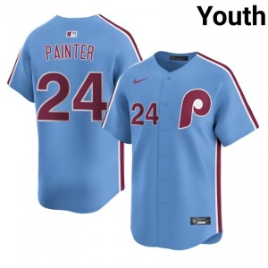 Andrew Painter #24 Philadelphia Phillies Baseball Jersey | Officially Licensed Youth Blue Embroidery Edition 54533790