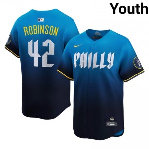 #42 Jackie Robinson Limited Youth City Connect Baseball Jersey | PHI Phillies Blue Fan Gear 54520065