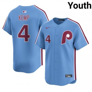 Philadelphia Otto Kemp #4 Blue Youth Baseball Jersey | 2026 Season Officially Licensed 24700728