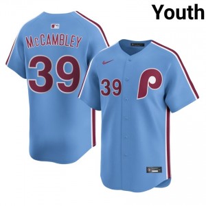 #39 Zachary McCambley Premium Youth Baseball Jersey | Philadelphia Blue Fan Gear 16943515