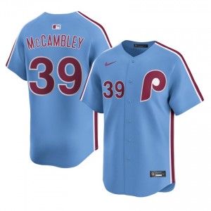 PHI Phillies Zachary McCambley #39 Blue Men Baseball Jersey | 2026 Season Iconic 55532328